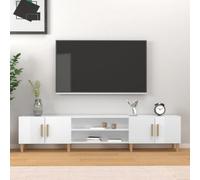vidaXL TV Cabinet High Gloss White 180x31.5x40 cm Engineered Wood