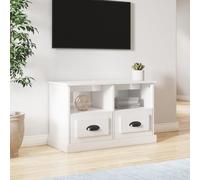 vidaXL TV Cabinet High Gloss White 80x35x50 cm Engineered Wood
