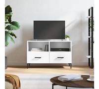 vidaXL TV Cabinet High Gloss White 80x36x50 cm Engineered Wood, White