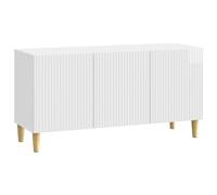 vidaXL TV Cabinet 99 x 34.5 x 50 cm High Gloss White Engineered Wood, White