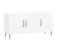 vidaXL TV Cabinet High Gloss White 99 x 34.5 x 50 cm Engineered Wood, White
