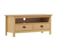 vidaXL TV Cabinet Hill Honey Brown 110x40x47 cm Solid Pine Wood UK HOT