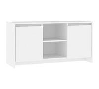 vidaXL TV Cabinet Home Bedroom Living Room Furniture Stereo Hifi Low Plasma Storage Cabinet Lowboard TV Table Unit Stand White Chipboard