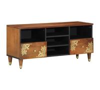 vidaXL TV Cabinet Honey Brown 100 x 33 x 46 cm Solid Mango Wood