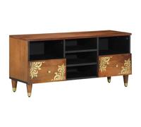 vidaXL TV Cabinet Honey Brown 100 x 33 x 46 cm Solid Mango Wood