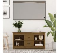 vidaXL TV Cabinet Honey Brown 103x36.5x52 cm Solid Wood Pine UK NEW