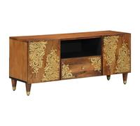 vidaXL TV Cabinet Honey Brown 105 x 33 x 46 cm Solid Mango Wood