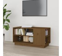 vidaXL TV Cabinet Honey Brown 80x35x40.5 cm Solid Wood Pine