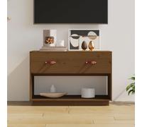 Vidaxl Tv Cabinet Honey Brown 90X40X60 Cm Solid Wood Pine, Brown