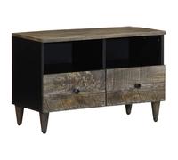 vidaXL TV Cabinet Light Grey 70x33.5x46 cm Solid Wood Mango TV stand