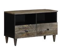 vidaXL TV Cabinet Light Grey 70x33.5x46 cm Solid Wood Mango, TV stand, TV sidebo