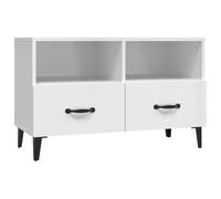 vidaXL TV Cabinet Living Room Furniture Sideboard Entertainment Centre TV Unit Stand Hifi Cabinet High Gloss White 80x36x50 cm Engineered Wood