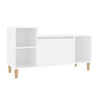 vidaXL TV Cabinet Living Room Furniture Sideboard Entertainment Centre TV Unit Stand Hifi Cabinet White 100x35x55 cm Engineered Wood