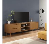 vidaXL TV Cabinet MOLDE Brown 158x40x49 cm Solid Wood Pine