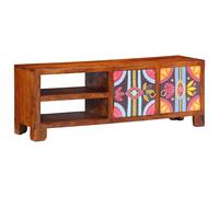 vidaXL TV Cabinet Multicolour 110x30x40 Solid Wood Acacia
