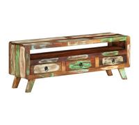 vidaXL Tv Cabinet Multicolour 110x30x40 cm Solid Reclaimed Wood