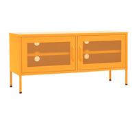 vidaXL TV Cabinet Mustard Yellow Steel Stereo Hifi Cabinet Media Unit TV Stand