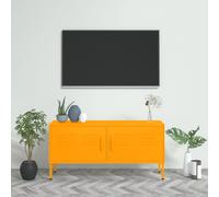vidaXL TV Cabinet Mustard Yellow Steel TV Stands Stereo Cabinet Media Unit