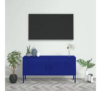 vidaXL TV Cabinet Navy Blue Steel TV Stands Unit Stereo Cabinet Media Unit