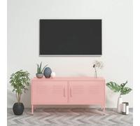 Vidaxl Tv Cabinet Pink 105X35X50 Cm Steel