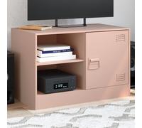 vidaXL TV Cabinet Pink 67x39x44 cm Steel