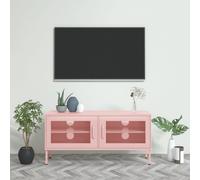 vidaXL TV Cabinet Pink Steel Home Stereo Hifi Cabinet Media Unit TV Stands