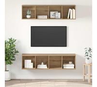 vidaXL TV Cabinet Set 2 pcs Artisan Oak 37 x 37 x 142.5 cm