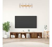 vidaXL TV Cabinet Set 2 pcs Old Wood 37 x 35 x 107cm Engineered Wood