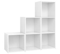 vidaXL TV Cabinet Set 3 Piece White Engineered Wood Hanging TV Unit Cabinet