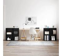 vidaXL TV Cabinet Set 4 pcs Black Oak 37 x 37 x 72 cm Engineered Wood