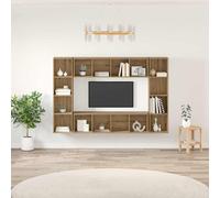 vidaXL TV Cabinet Set 4 pcs Brown 37 x 37 x 142.5 cm Engineered Wood