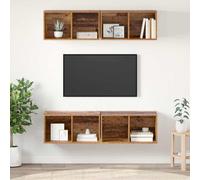 vidaXL TV Cabinet Set 4 pcs Old Wood 37 x 37 x 72 cm Engineered Wood