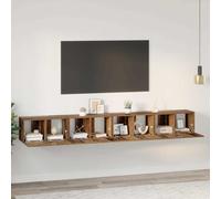 vidaXL TV Cabinet Set 4 pcs Old Wood 60 x 30 x 30 cm Engineered Wood