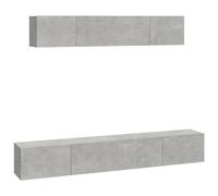 vidaXL TV Cabinet with LED Lights White 240x35x40 cm, White