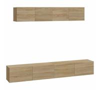 vidaXL TV Cabinet Set 4 Piece Living Room Sideboard Entertainment Centre TV Cons