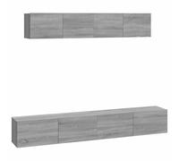 vidaXL TV Cabinet Set 4 Piece Living Room Sideboard Entertainment Centre TV Cons