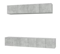 vidaXL TV Cabinet Set 5 Piece Concrete Grey Engineered Wood Media Cabinet