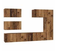vidaXL TV Cabinet Set 6 pcs 12.01 x 11.81 x 35.43 in Old Wood, vidaXL