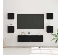 vidaXL TV Cabinet Set 6 pcs Black oak Medium 120 x 30 x 30 cm