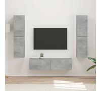 vidaXL TV Cabinet Set 6 pcs Concrete Grey Engineered Wood