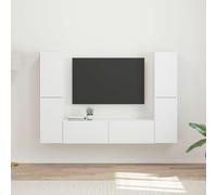 vidaXL TV Cabinet Set 6 pcs White Engineered Wood