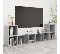 vidaXL TV Cabinet Set 6 Piece Concrete Grey Engineered Wood Stereo Cabinet