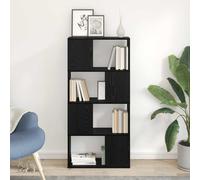 vidaXL TV Cabinet Set Black 60 x 24 x 125.5 cm Engineered Wood