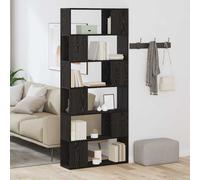 vidaXL TV Cabinet Set Black 80 x 24 x 186 cm Engineered Wood