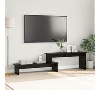 vidaXL TV Cabinet Set Black Oak 180.5 x 30 x 43 cm Engineered Wood