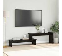 vidaXL TV Cabinet Set Black Oak 180 x 30 x 43 cm Engineered Wood