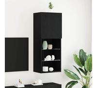 vidaXL TV Cabinet Set Black Oak 40.5 x 30 x 102 cm Engineered Wood
