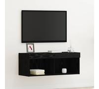 vidaXL TV Cabinet Set Black Oak 80 x 30 x 30 cm Engineered Wood