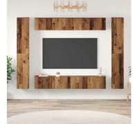 vidaXL TV Cabinet Set Wall-mounted 10 pcs Old Wood Engineered Wood