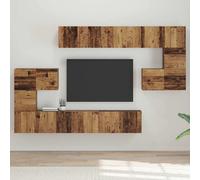 vidaXL TV Cabinet Set Wall-mounted 10 pcs Old Wood Engineered Wood